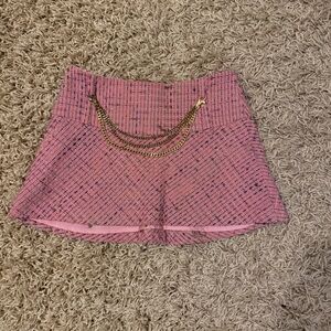 Vintage Bebe Pink Tweed Micro Mini skirt